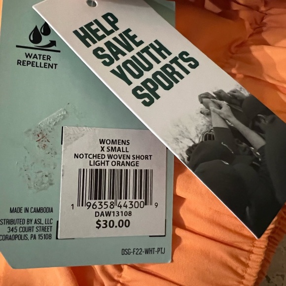 DSG Women's Notched Woven Athletic Shorts Size XS Orange - Picture 5 of 7